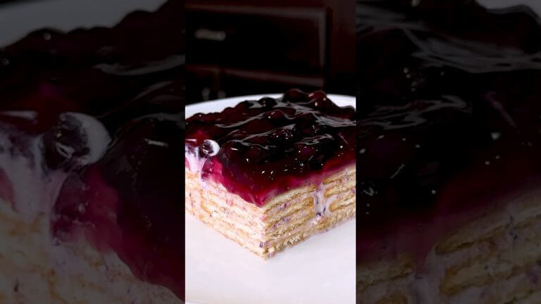 Carlota de Arándanos Blueberry Dessert Recipe #shorts