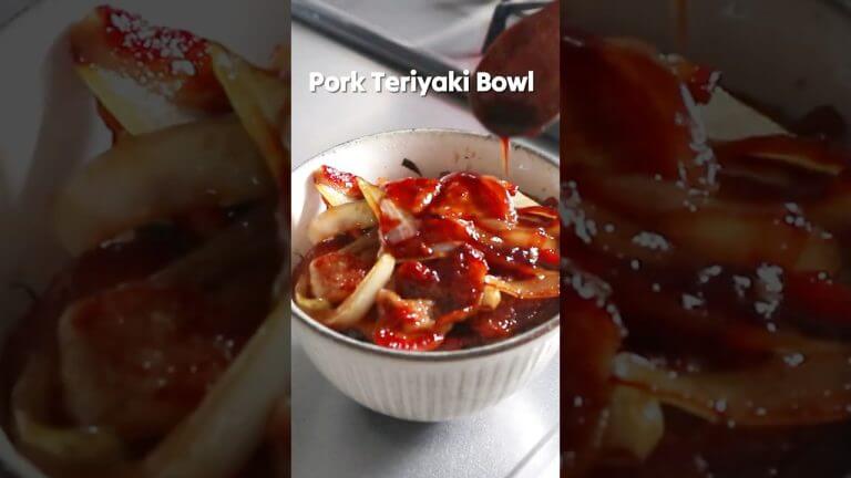 10 Minutes! Easy Japanese Pork Teriyaki Bowl Recipe!