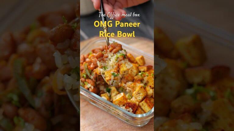 OMG Paneer Rice Bowl | Office Lunch Box Idea | Spicy Paneer recipe | Lunch box  #recipe