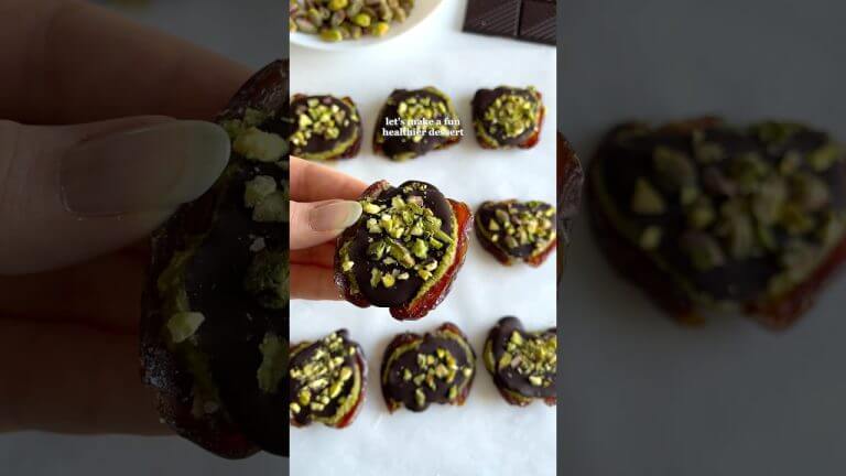 A fun healthier dessert idea: pistachio date bites😍 #dessertideas #healthyrecipes #easyrecipes
