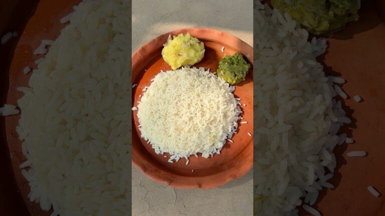 Simple Bengali Meal in Clay Pot 🍚❤️ #shorts #recipe #cooking