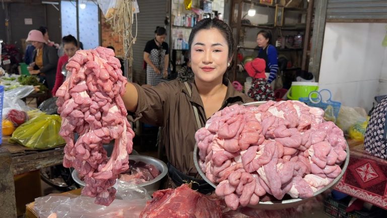 Market show: Buy pork intestine and cooking | Pork intestines recipes