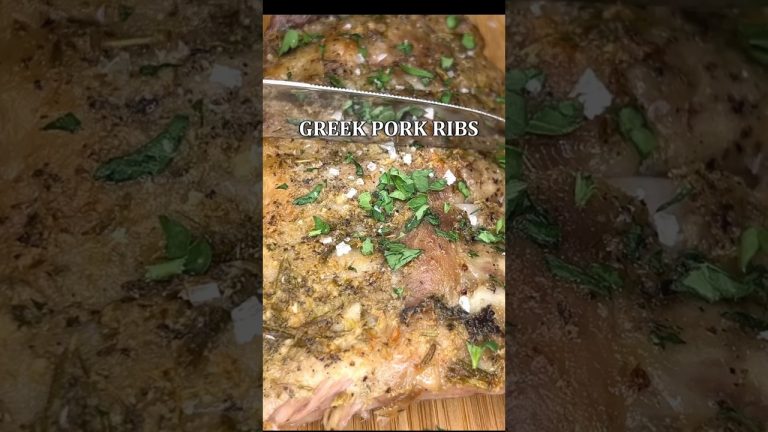 Greek Pork Ribs: The Juiciest Oven-Baked Ribs Recipe. Butter knife tender!