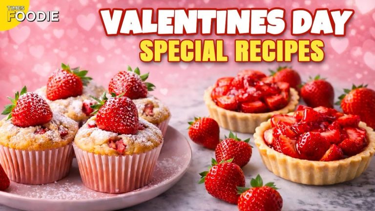 Easy Strawberry Desserts | Valentine’s Day Special Treats | Strawberry Tart & Muffin Recipe