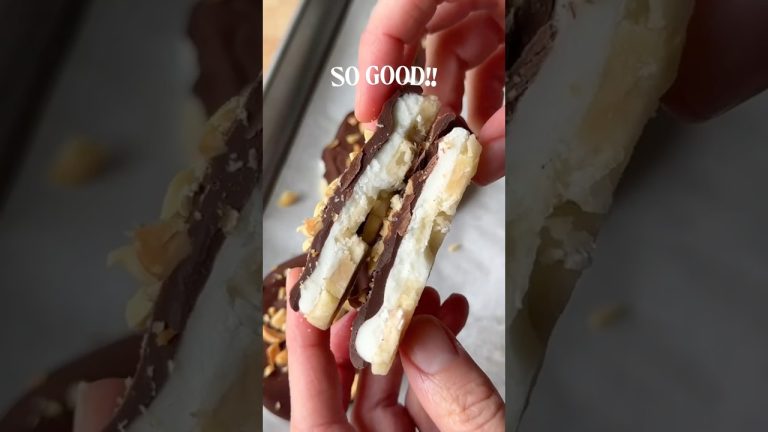 🍌 3-Ingredient Frozen Banana Snack!