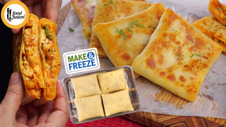 Stuffed Breakfast Crepes Make & Freeze Ramzan Special Recipe By Food Fusion