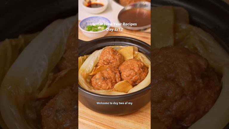 Day 2 Lunar New Year Recipes: Lion's Head Meatballs