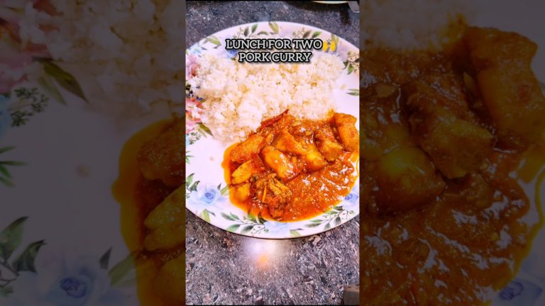 গাহৰি মাংসৰে এসাঁজ👩‍🍳Lunch For✌ Easy Pork Curry❤ #assameserecipe #porkcurry #food #cooking #ytshorts