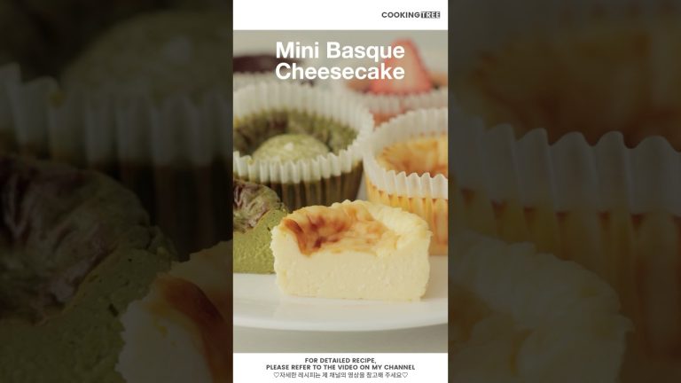 한입 컷! 미니 바스크 치즈케이크 4가지 맛 4 Flavors Mini Basque Cheesecake #Shorts
