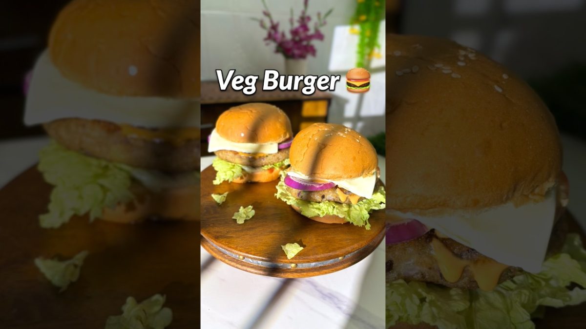 Veg Burger Recipe #burger #recipe #shorts