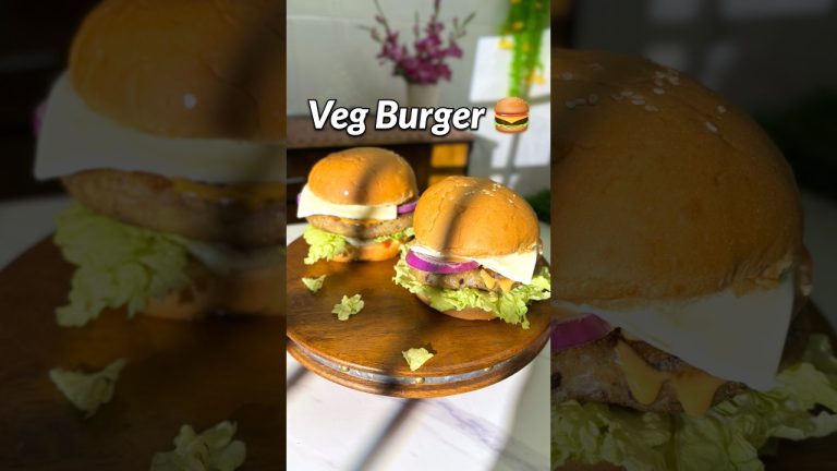 Veg Burger Recipe #burger #recipe #shorts