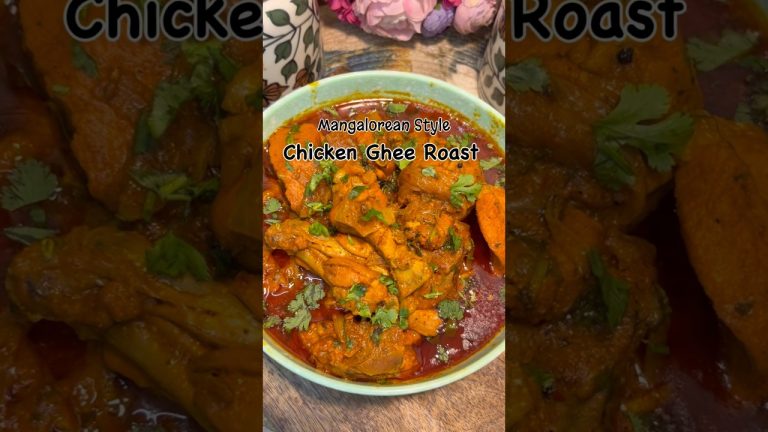 Restaurant Style Chicken Ghee Roast at Home | Spicy Kundapur Chicken Ghee Roast #shorts #viral
