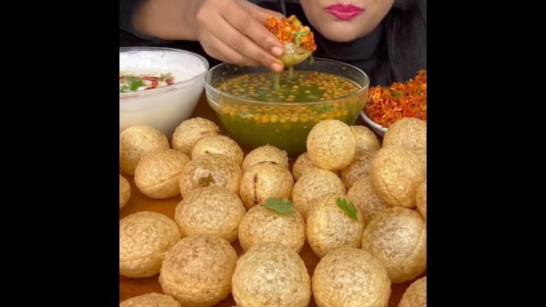ASMR: EATING SPICY PANIPURI🔥 PUCHKA CHALLENGE || #shorts #mukbangn#asmreating #mukbangasmr #asmr