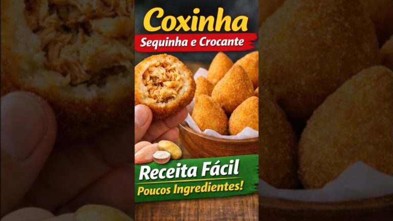 COXINHA SEQUINHA E CROCANTE RECEITA FÁCIL COM POUCOS INGREDIENTES Iolanda Souza #Shorts