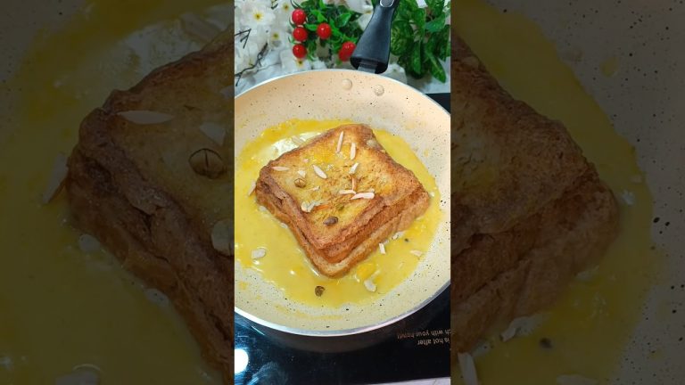 Custard Bread Pudding Recipe | Milk Powder Sweet | dessert recipes #shorts​#sweet​ #custard​#recipe​