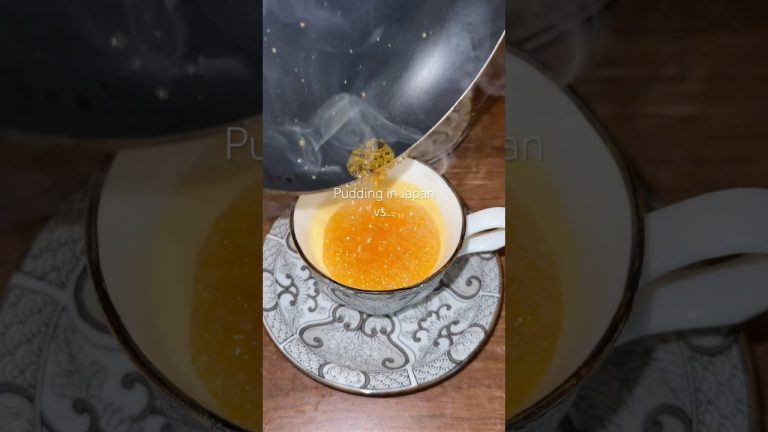 Pudding in Japan vs…🍮 #japanesefood #dessert
