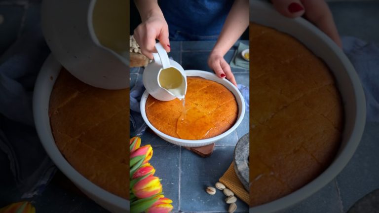 Revani | The EASIEST Turkish Dessert #shortsvideo #turkishdesserts