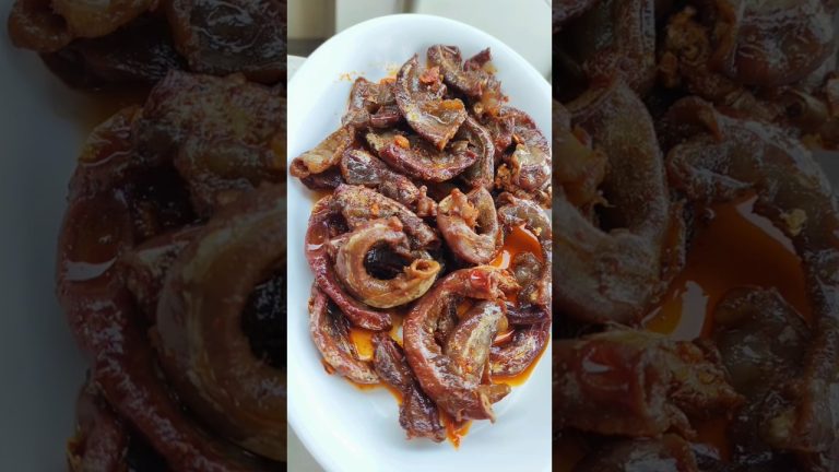 pork intestine pickle 😋 simple and easy recipe 🤤#youtubeshorts #food #cooking