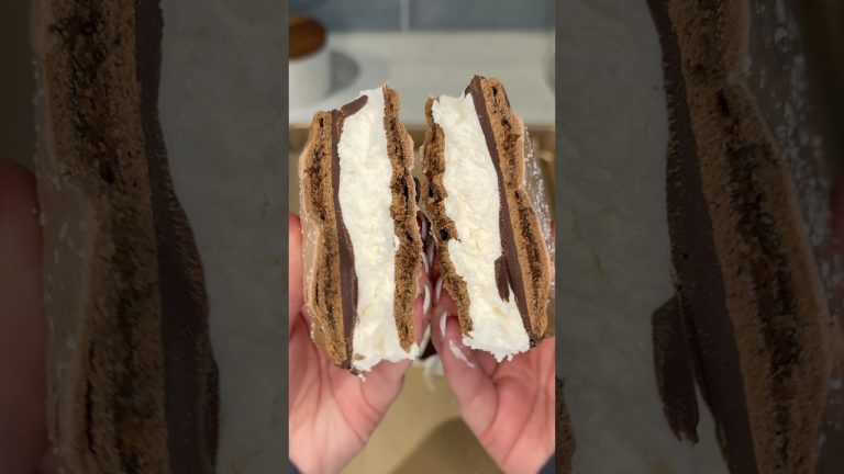 viral pop tart ice cream sandwich recipe 🍫🍦 #recipe #dessert #chocolate #shorts #easydessert #food