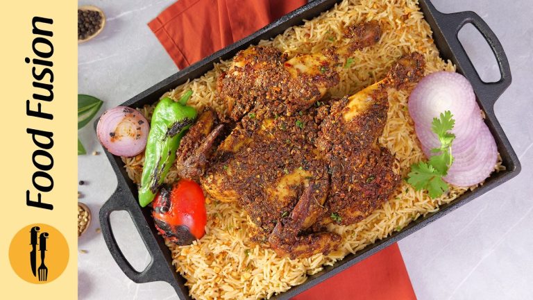 Spicy Chicken Roast with Garlic Rice Ramadan Special Recipe By Food Fusion