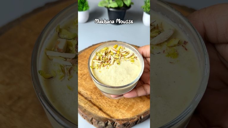 Makhana mouse recipe #shorts #shortsfeed #recipe #dessert #shortvideo #viral #trending