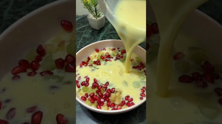 Make this Thanda definitely in Holi 😍 | Super Creamy Fruit Custard #fruitcustard #custard #holi #…