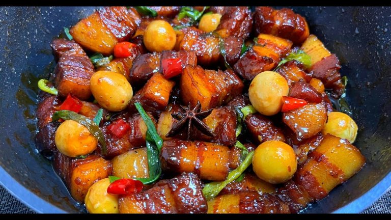Asian-Style Braised Pork Belly 😍 Melt-in-Your-Mouth Recipe