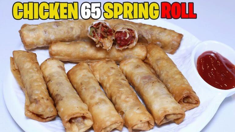 Chicken 65 Spring Roll Ramadan Special Recipe By Kitchen With Amna