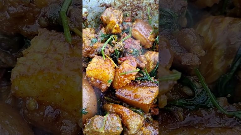 Delicious pork meat recipe | Cooking pork fatty meat curry | #food#pork#porkrecipe#pig#pigmit