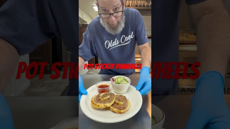 Pot Sticker Pinwheels #oldscoolkevmo #potstickers #easyrecipe