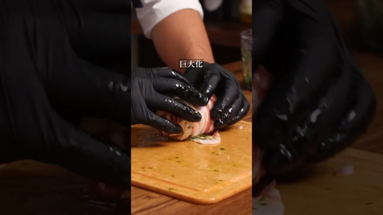 【衝撃】ミルフィーユとんかつ以来の感動を！薄切り豚バラ肉のミニポルケッタ！トースターで作れるから最高です！