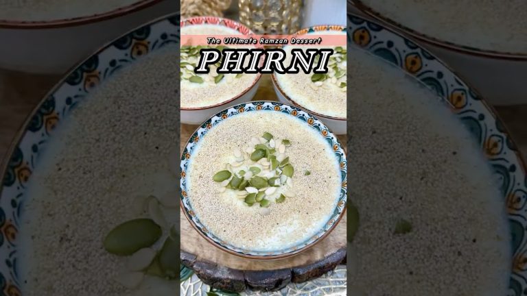 Authentic Kashmiri Phirni Recipe||Creamy Samolina Pudding||Ramzan Dessert||Kashmiri Phirni#shorts