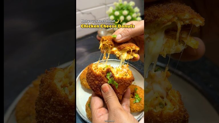 This Chicken Cheese Donut Recipe Will Blow Your Mind 🤯🍩 | Super Crispy Snack #viral #ramadan