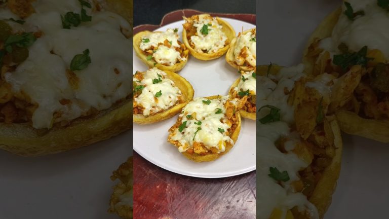 Ramzan Potato Chicken Cheese Katori Recipe | Chicken Cheese Katori Chaat #ramzan #shorts