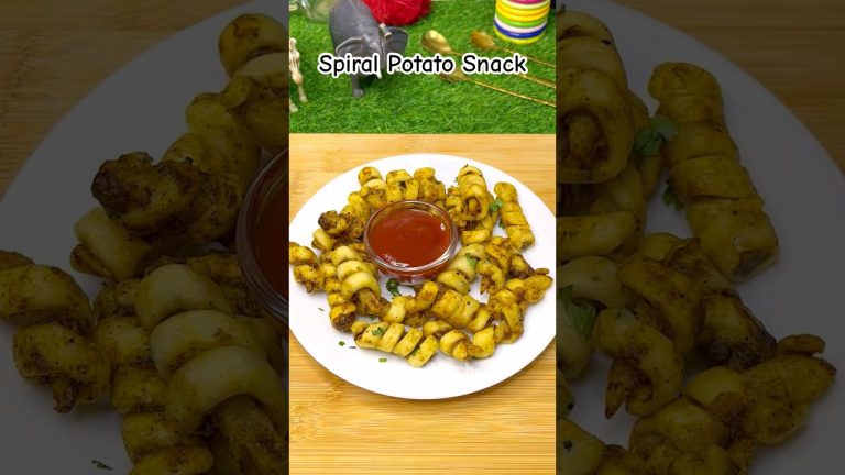 Spiral potato snacks | Evening snacks #shorts #recipe #snacks #samosa #potato #shortsfeed #trending