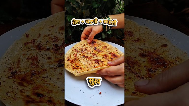 सुखाचा नाश्ता | 5 Star Breakfast तेल चटणी चपाती #breakfast #recipe #shorts