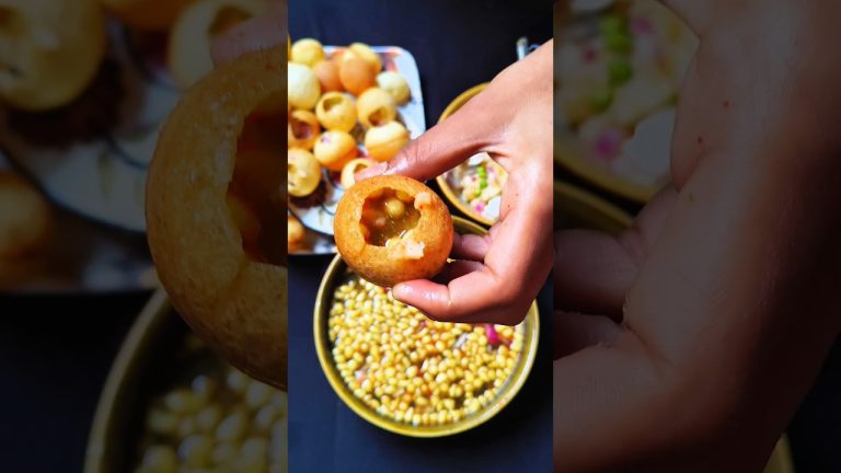 spicy gol gappe 🥵 #short #food #asmr #golgappachallenge #recipe #cooking #foodie #panipuri