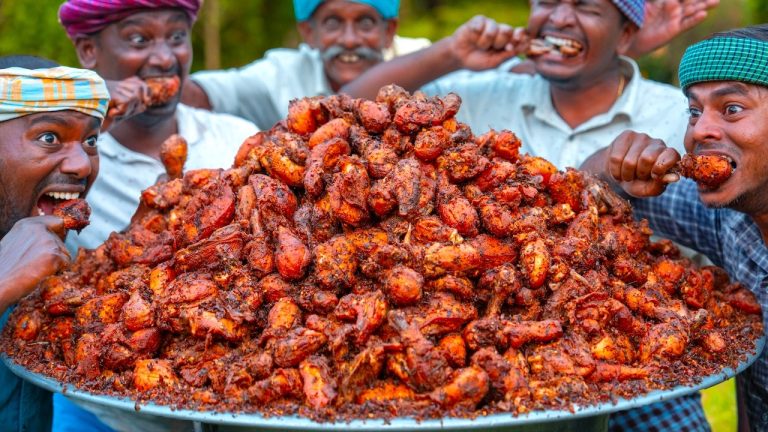 HOT & SPICY CHICKEN | Vizhinjam Chicken Fry Recipe Cooking & Eating in Village | Kerala Popular Food