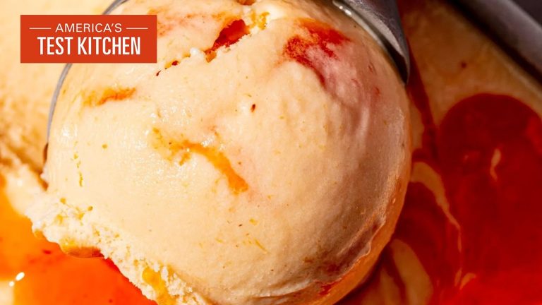 A Peach Ice Cream Recipe That Actually Tastes Like Peaches | America’s Test Kitchen