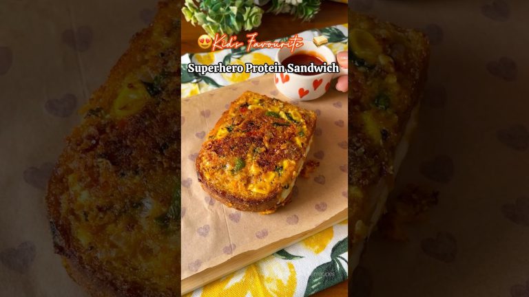 Superhero Protein Sandwich 🥪 #recipe #food #easynutrition #healthyfood #easyrecipe #shorts #cooking