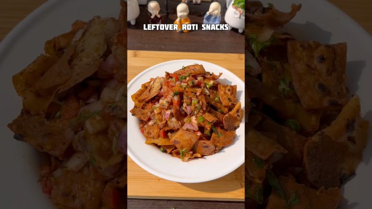Leftover roti snacks #shorts #snacks #recipe #leftoverroti #trending #viral #shortsfeed #cooking
