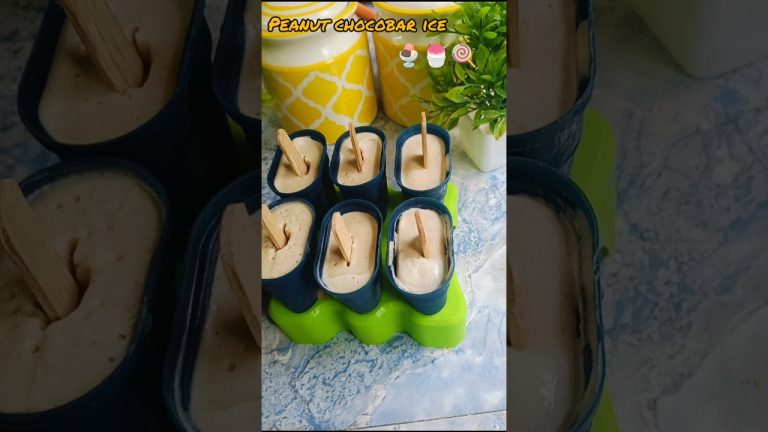 ✨ Healthy peanut chocobar ice #trending #viral #recipe #cooking #healthyfood #icecream #shortsfeed