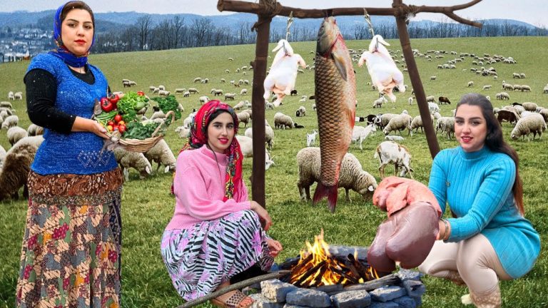 IRAN Nomadic Life :Cooking Delicious Lunch in Traditional Style | Unique Healthy Recipes of Village