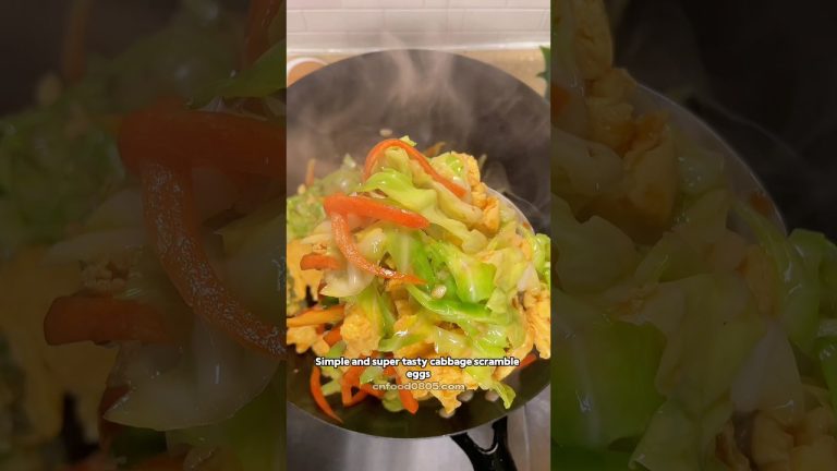 Quick Homemade Cabbage Egg Stir Fry Recipe #chinesecuisine #cooking #cabbage #simplerecipe