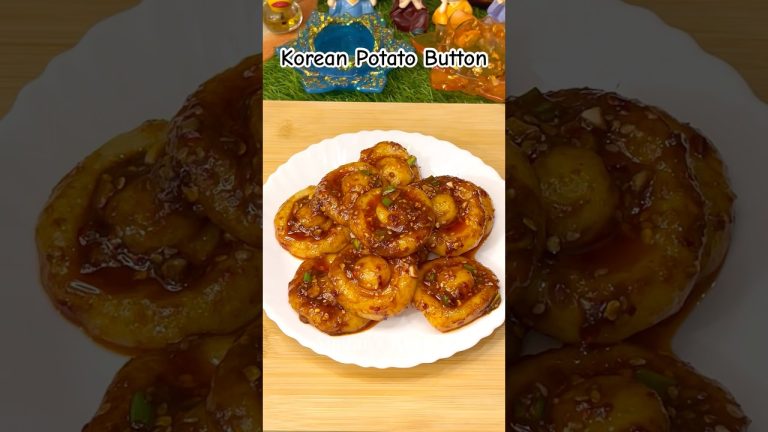 Spicy Korean potato buttons 🔥🥔 #shorts #potato #snacks #recipe #food #viral #cooking #trending #yt