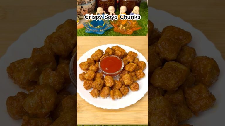 Crispy soya chunks recipe #shorts #recipe #soyachunks #snacks #trending #viral #shortsfeed #cooking