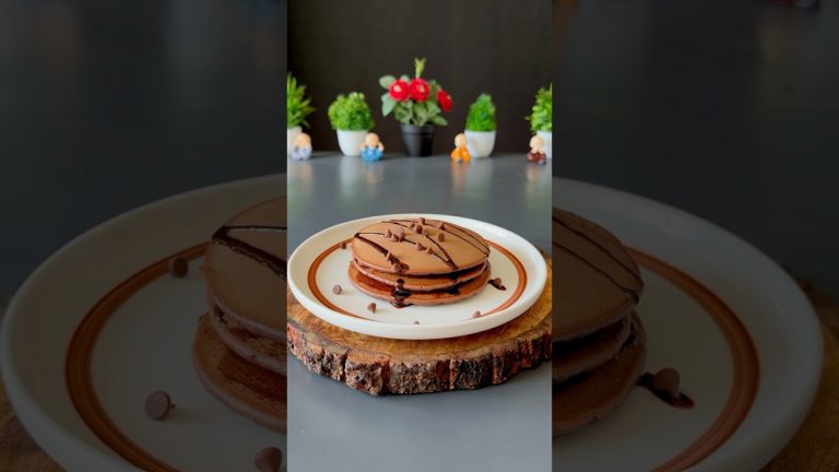 Viral pancake recipe #shorts #pancake #recipe #chocolate #cake #dessert