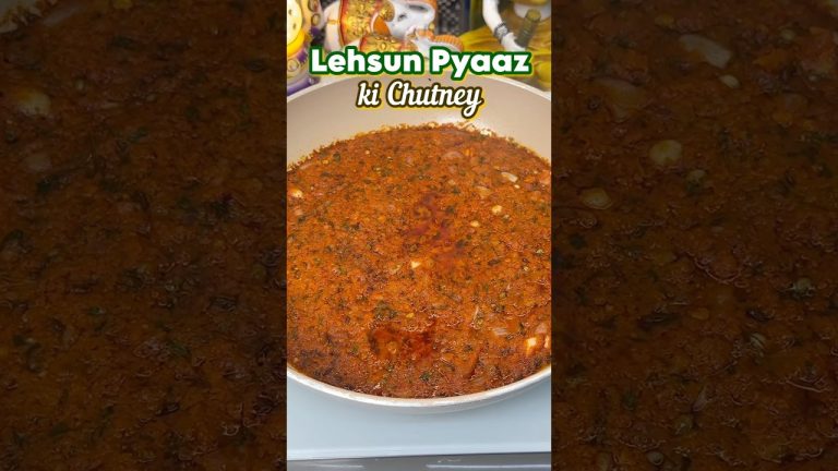 Lehsun Pyaaz ki Chutney – Garlic Onion Tadka Chutney #lehsunchutney #pyaaz #chutney #spicy #desifood