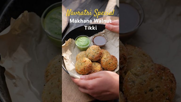 S03 EP01 of Navratri Special | Makhana Walnut Tikki #recipe #navratri #fasting #tikki