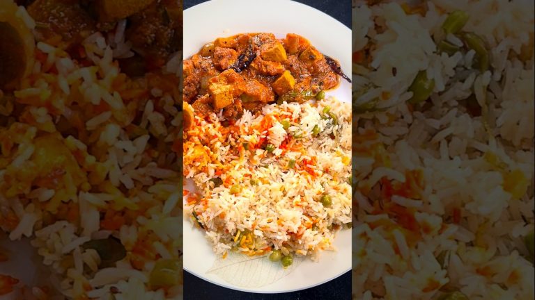 Vegetable Pulao with Kadhai panner 🔥🤤🥵 | #shorts #viral #recipe #cooking